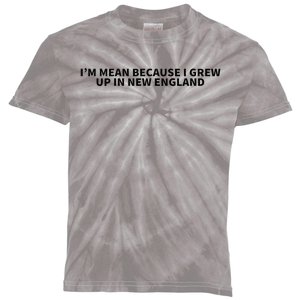 IM Mean Because I Grew Up In New England Kids Tie-Dye T-Shirt