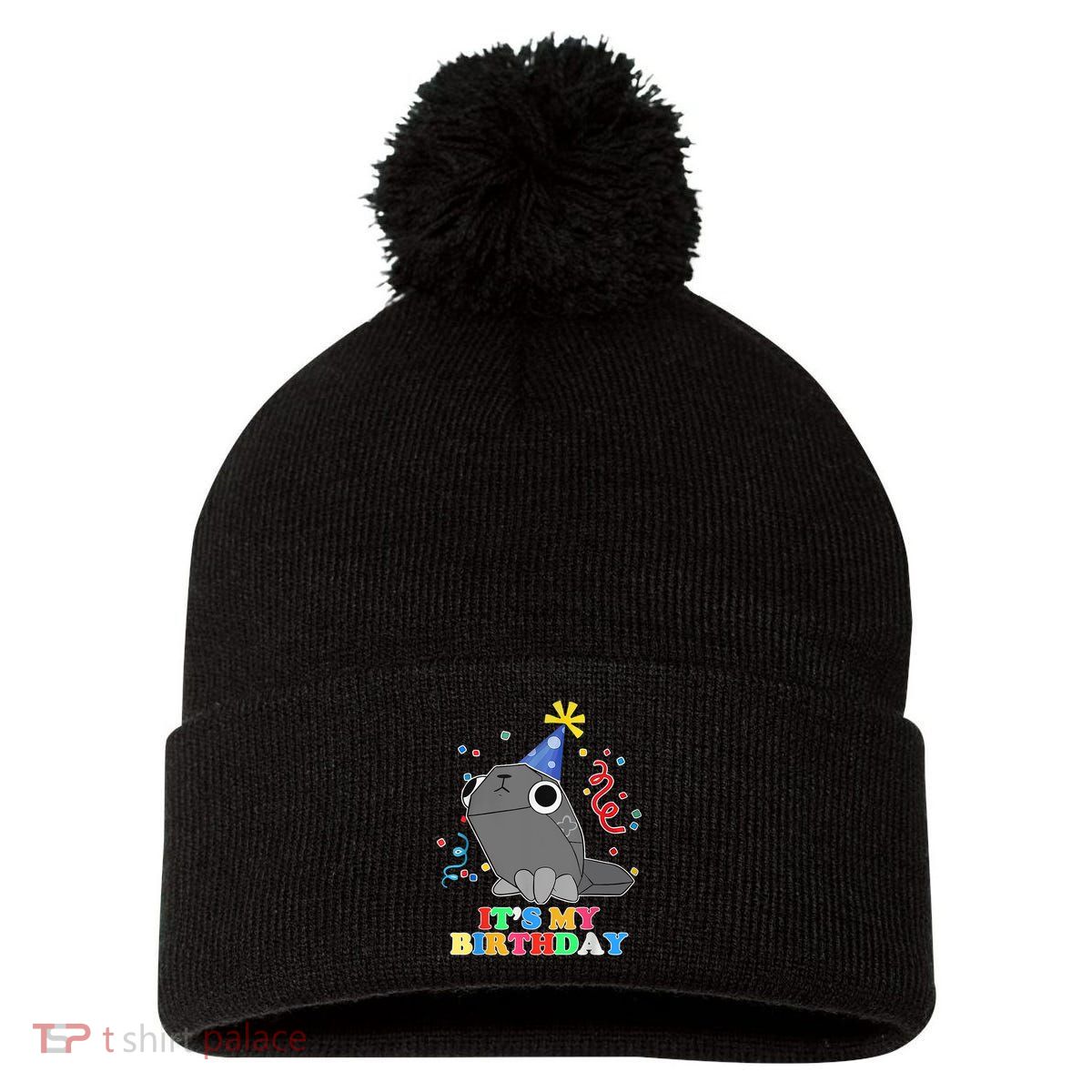 IT'S MY BIRTHDAY Dandy's World Pebble It's Just A Pebble  Pom Pom 12in Knit Beanie