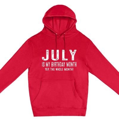 its my birthday july birthday Premium Pullover Hoodie