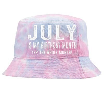 its my birthday july birthday Tie-Dyed Bucket Hat