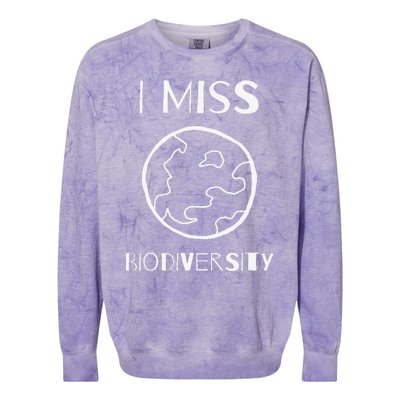 I MISS BIODIVERSITY Environmental Colorblast Crewneck Sweatshirt