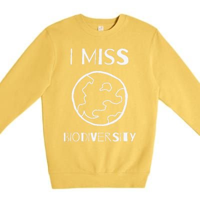 I MISS BIODIVERSITY Environmental Premium Crewneck Sweatshirt