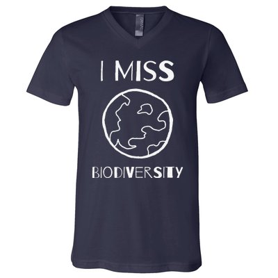 I MISS BIODIVERSITY Environmental V-Neck T-Shirt