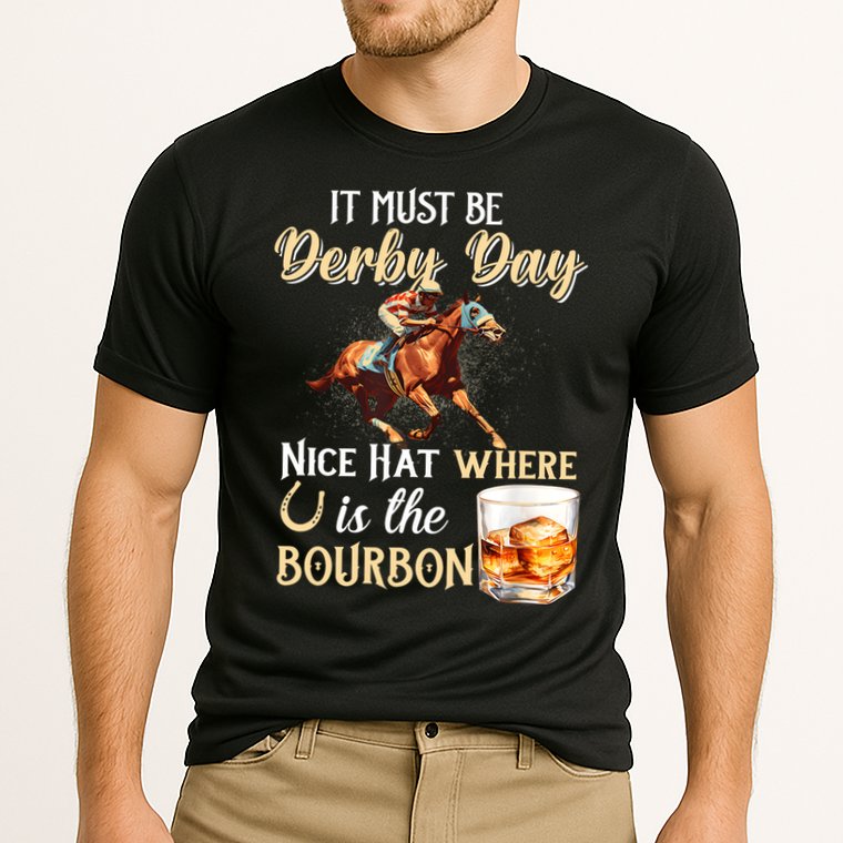 ItS Must Be Derby Day Bourbon Horse Racing Cooling Performance Crew T-Shirt