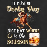 ItS Must Be Derby Day Bourbon Horse Racing Adult Drive Performance Visor