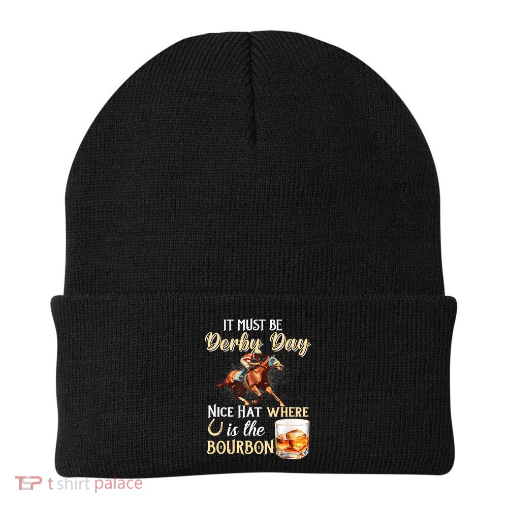ItS Must Be Derby Day Bourbon Horse Racing Beanie
