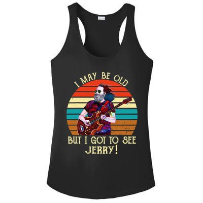 I May Be Old But I Got To See Jerry Vintage Ladies PosiCharge Competitor Racerback Tank