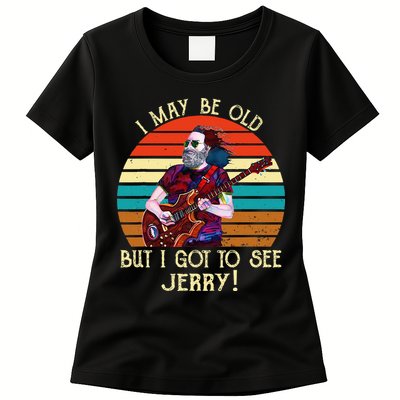 I May Be Old But I Got To See Jerry Vintage Womens T-Shirt
