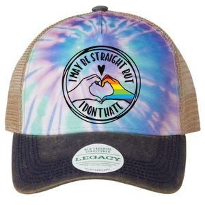 I May Be Straight But I Dont Hate Straight Against Hate Pride Ally Legacy Tie Dye Trucker Hat