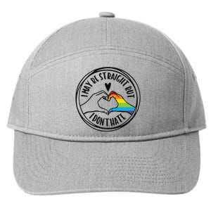 I May Be Straight But I Dont Hate Straight Against Hate Pride Ally 7-Panel Snapback Hat