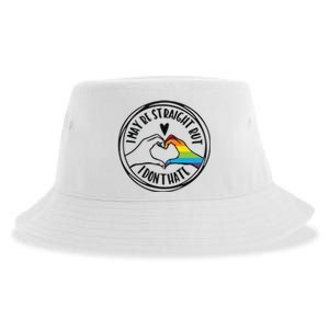 I May Be Straight But I Dont Hate Straight Against Hate Pride Ally Sustainable Bucket Hat