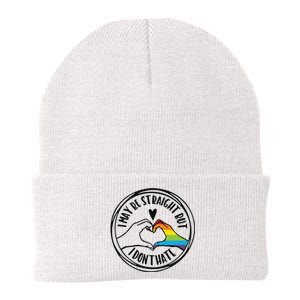 I May Be Straight But I Dont Hate Straight Against Hate Pride Ally Knit Cap Winter Beanie