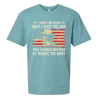 I May Be Old But I Got To See The World Before It Went To Sueded Cloud Jersey T-Shirt