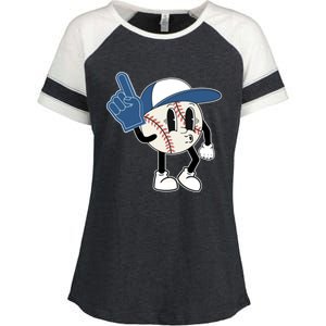 In My Baseball Mom Era Funny Family Mama Funny Gift Enza Ladies Jersey Colorblock Tee