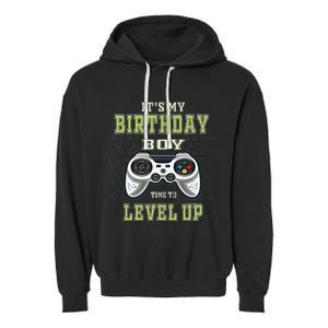 Its My Birthday Time To Level Up Video Game Garment-Dyed Fleece Hoodie