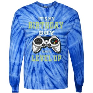 Its My Birthday Time To Level Up Video Game Tie-Dye Long Sleeve Shirt