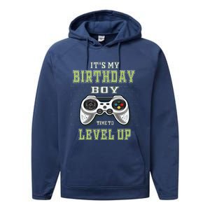 Its My Birthday Time To Level Up Video Game Performance Fleece Hoodie