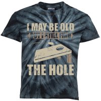 I May Be Old But I Still Find The Hole Cornhole Kids Tie-Dye T-Shirt