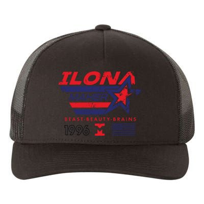 Ilona Maher Beast Beauty Brains 1996 Flag Yupoong Adult 5-Panel Trucker Hat