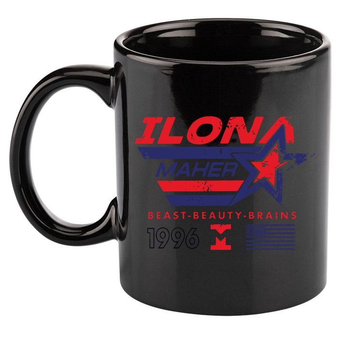 Ilona Maher Beast Beauty Brains 1996 Flag 11oz C Handle Ceramic Mug