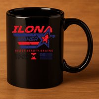 Ilona Maher Beast Beauty Brains 1996 Flag 11oz C Handle Ceramic Mug