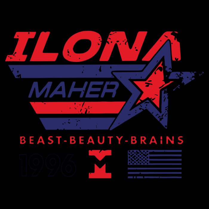 Ilona Maher Beast Beauty Brains 1996 Flag Drawstring Bag