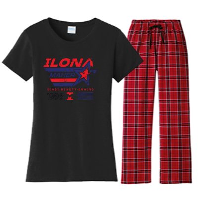 Ilona Maher Beast Beauty Brains 1996 Flag Women's Flannel Pajama Set