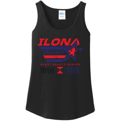 Ilona Maher Beast Beauty Brains 1996 Flag Ladies Essential Tank