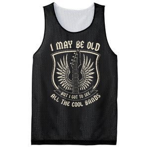 I May Be Old But I Got To See All The Cool Bands Tee Concert Mesh Reversible Basketball Jersey Tank