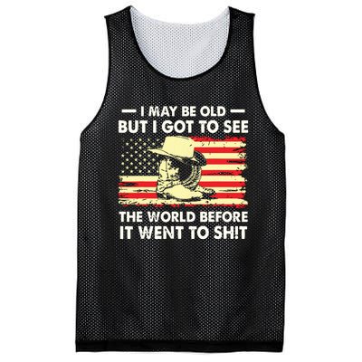 I May Be Old But I Got To See The World Before It Went To Mesh Reversible Basketball Jersey Tank