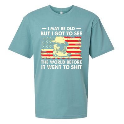 I May Be Old But I Got To See The World Before It Went To Sueded Cloud Jersey T-Shirt