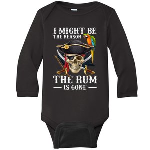 I Might Be The Reason The Rum Is Gone Baby Long Sleeve Bodysuit