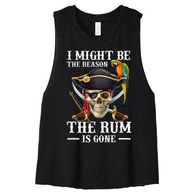 I Might Be The Reason The Rum Is Gone Women's Racerback Cropped Tank