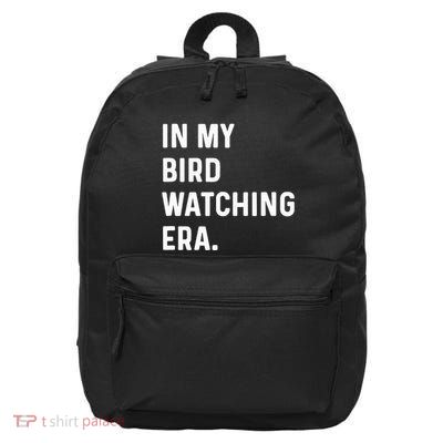 In My Bird Watching Era Birds Telescope Photography 16 in Basic Backpack