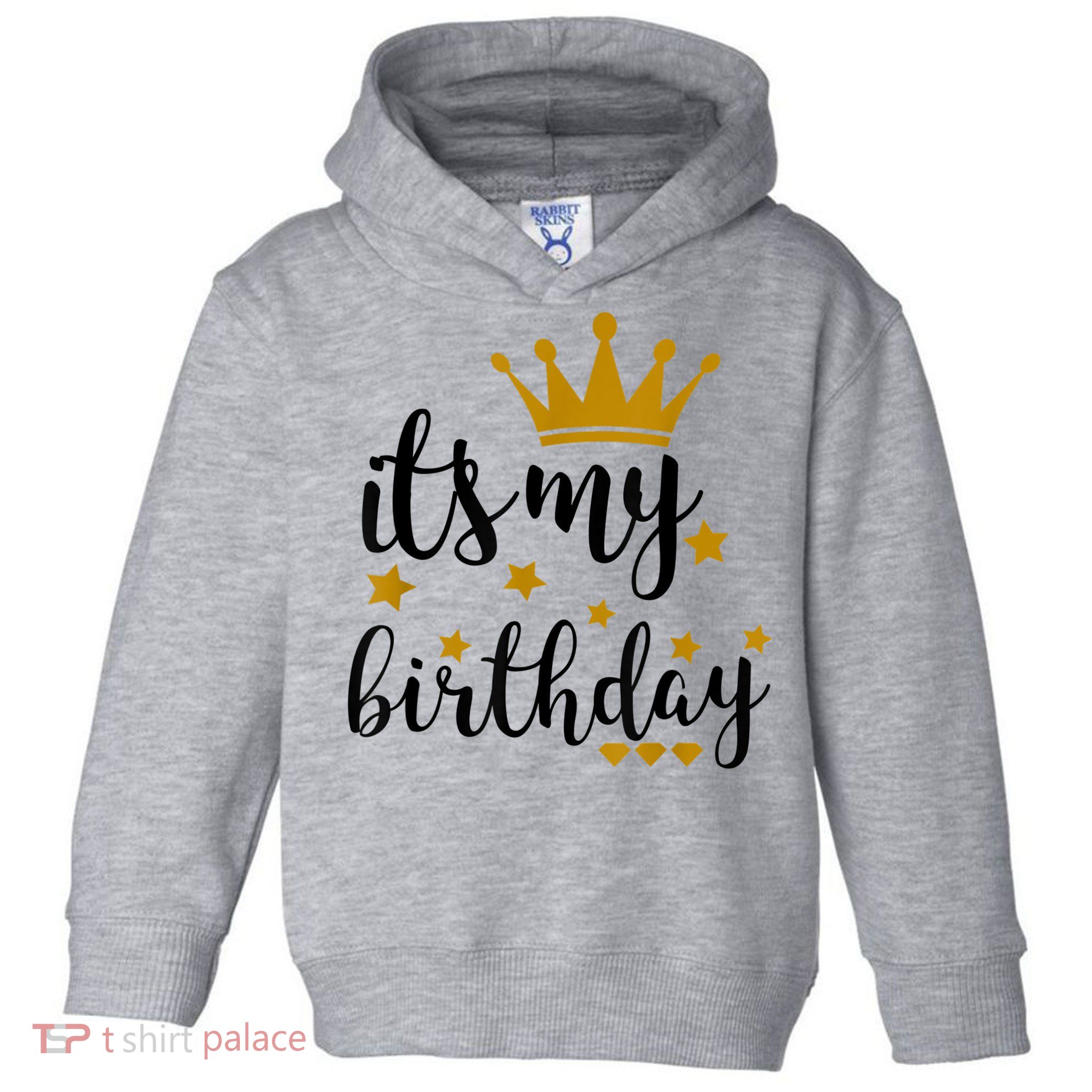 It's My Birthday Shirt For Women, Teens, Girls, Black & Gold Toddler Hoodie