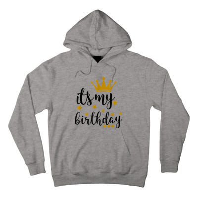 It's My Birthday Shirt For Women, Teens, Girls, Black & Gold Tall Hoodie