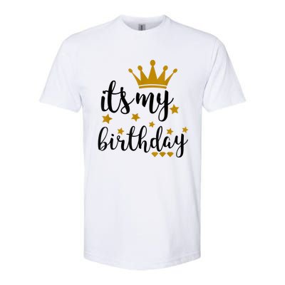 It's My Birthday Shirt For Women, Teens, Girls, Black & Gold Softstyle CVC T-Shirt