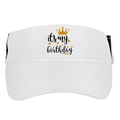 It's My Birthday Shirt For Women, Teens, Girls, Black & Gold Adult Drive Performance Visor