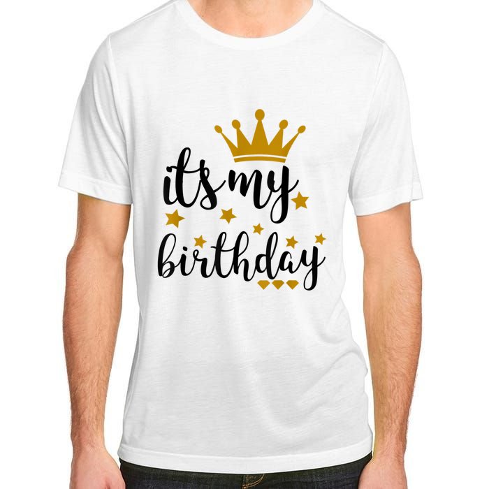 It's My Birthday Shirt For Women, Teens, Girls, Black & Gold Adult ChromaSoft Performance T-Shirt