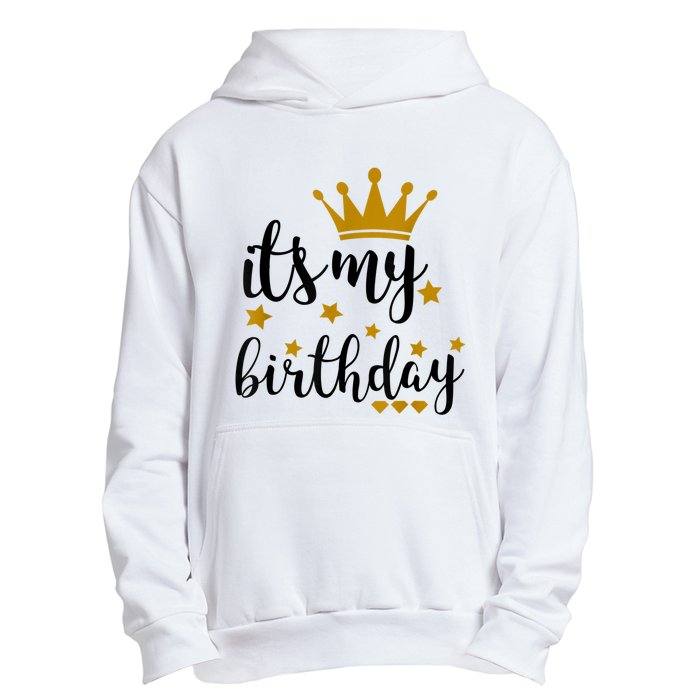 It's My Birthday Shirt For Women, Teens, Girls, Black & Gold Urban Pullover Hoodie