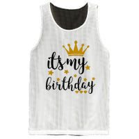 It's My Birthday Shirt For Women, Teens, Girls, Black & Gold Mesh Reversible Basketball Jersey Tank