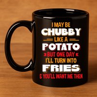 I May Be Chubby Like A Potato One Day I’ll Turn Into Fries 11oz C Handle Ceramic Mug