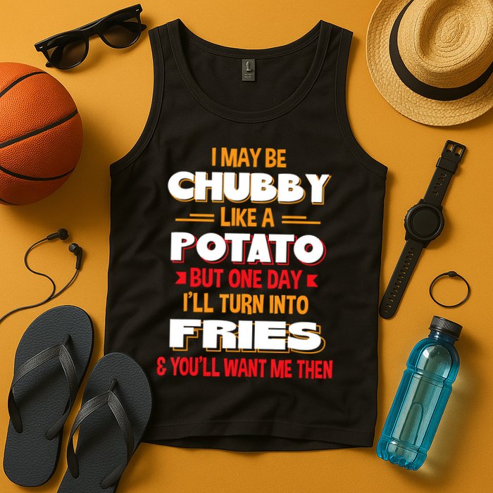 I May Be Chubby Like A Potato One Day I’ll Turn Into Fries Tank Top