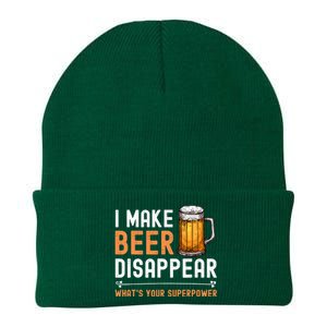 I Make Beer Disappear What's Your Superpower Funny Drinking Knit Cap Winter Beanie