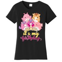 Its My Birthday Girl Squish Squad Mallow Girl Cute Women's T-Shirt