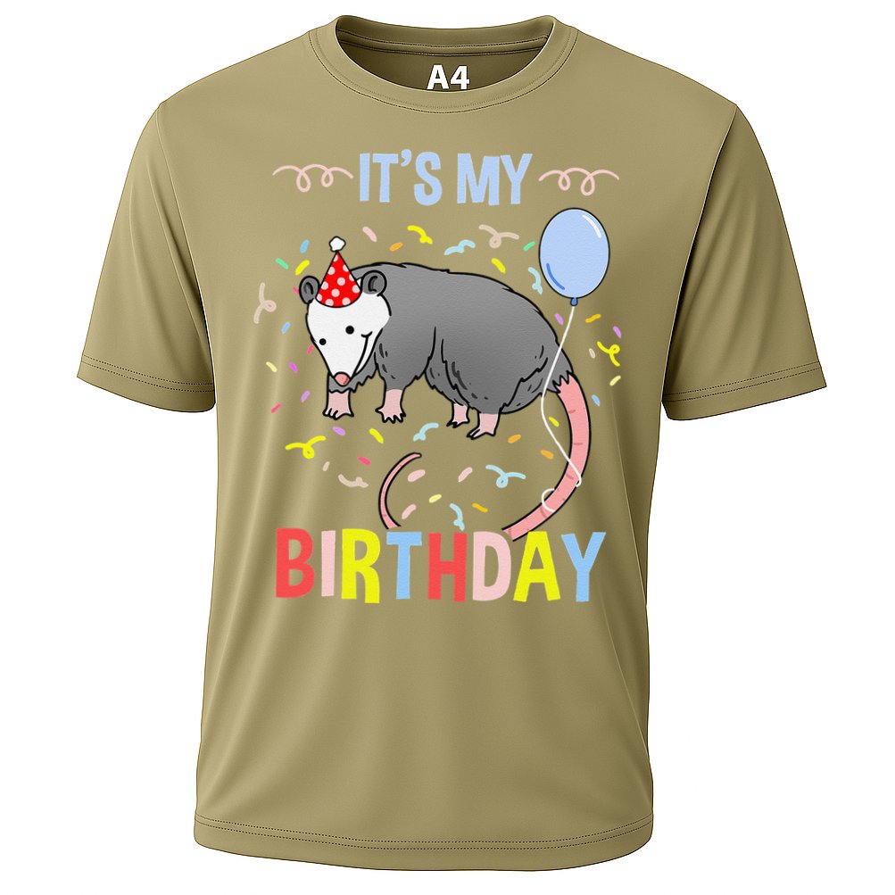 Its My Birthday Opossum Cooling Performance Crew T-Shirt