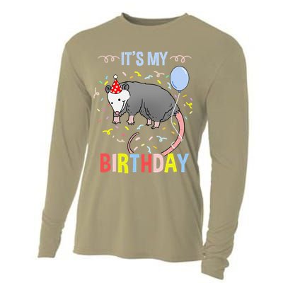 Its My Birthday Opossum Cooling Performance Long Sleeve Crew