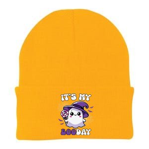 ItS My Boo Day Cute Ghost Halloween Birthday Meaningful Gift Knit Cap Winter Beanie