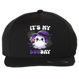 ItS My Boo Day Cute Ghost Halloween Birthday Meaningful Gift Wool Snapback Cap