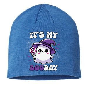 ItS My Boo Day Cute Ghost Halloween Birthday Meaningful Gift Sustainable Beanie